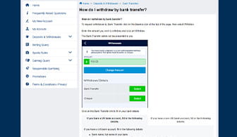 Select the Bank Transfer option