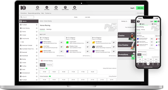 Horse racing betting at 10bet