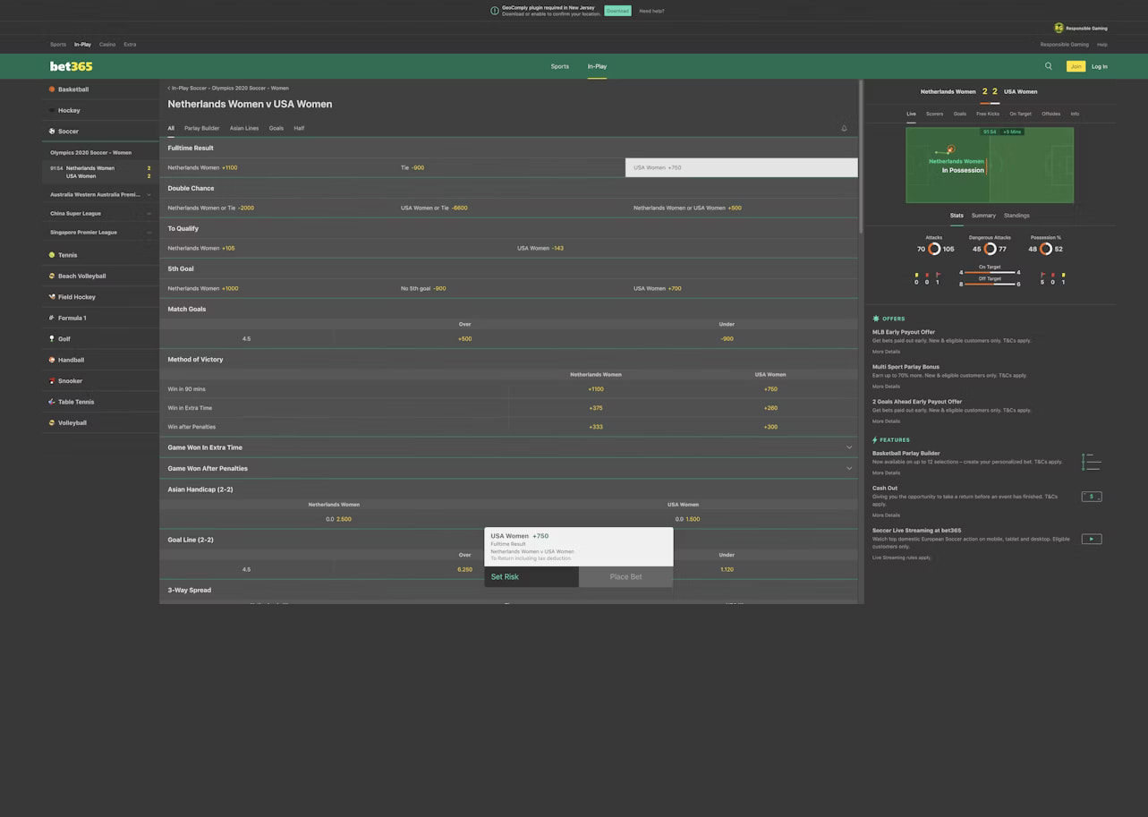 bet365 tennis betting homepage