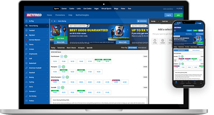 Betfred horse racing markets