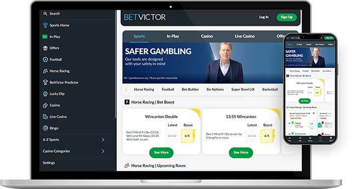 The BetVictor sports betting online platform.