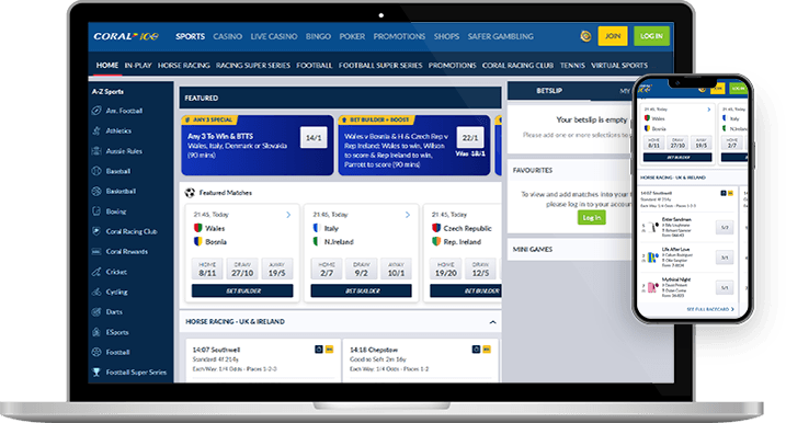 The Coral online sportsbook.