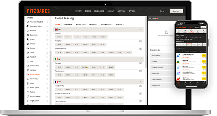 Betting on horse racing with Fitzdares