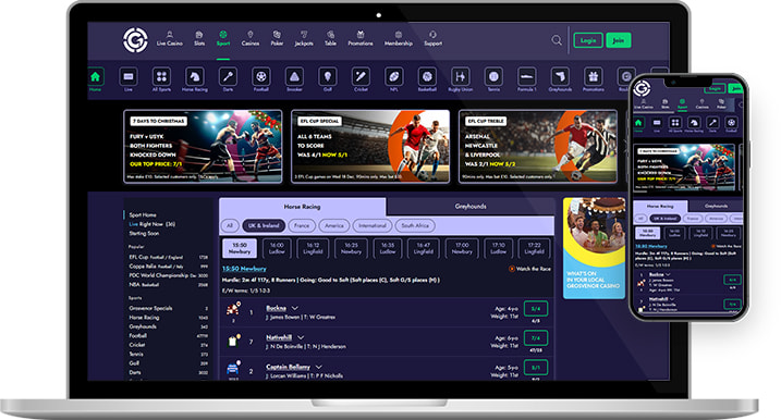 Grosvenor and its various sports betting markets.