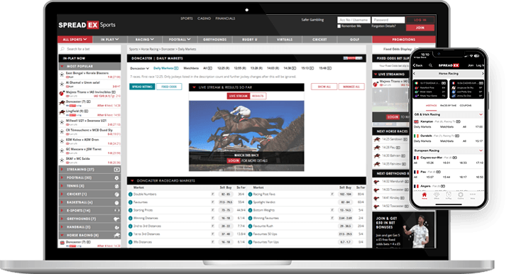 Spread and fixed odds horse racing betting at Spreadex