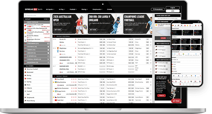 The Spreadex online sportsbook.
