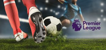 A picture of a game of football with the Premier League logo depicting the topic of the article