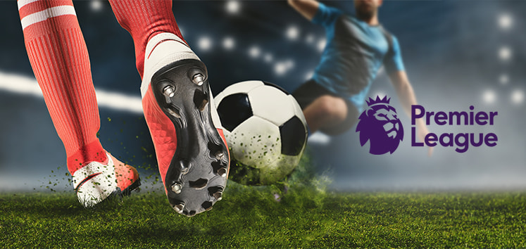 A picture of a game of football with the Premier League logo depicting the topic of the article