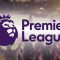 Premier League logo displayed over a football stadium filled with cheering fans under bright lights, capturing the excitement of a live matchday atmosphere.